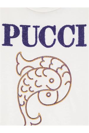 tshirt in cotone bianco EMILIO PUCCI KIDS | PV8B41J0177101